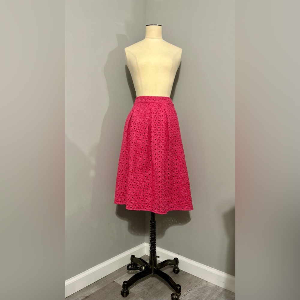 Halogen(Nordstrom’s) hot pink Aline eyelet skirt size 8